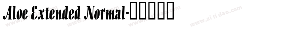 Aloe Extended Normal字体转换